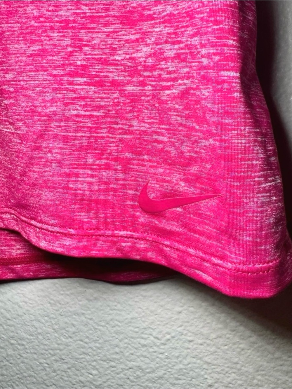 Nike Dri-FIT Heathered Pink Strappy Back Tank Top Large Athletic Gym - Picture 3 of 6